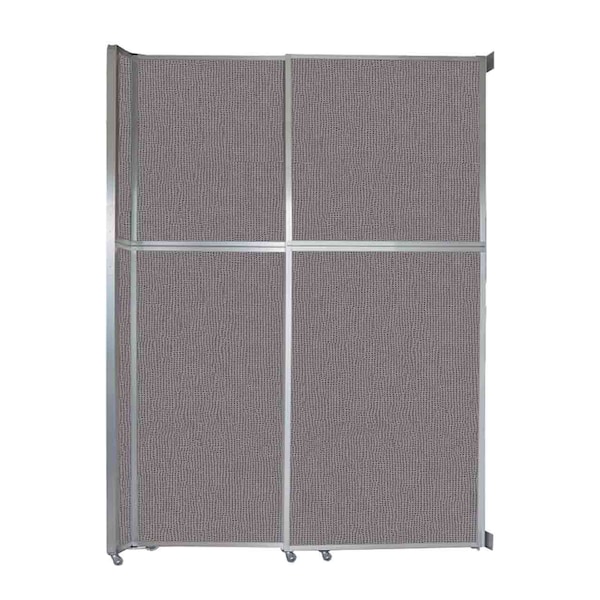 Versare Operable Wall Sliding Room Divider 6'10" x 10'3/4" Slate Fabric